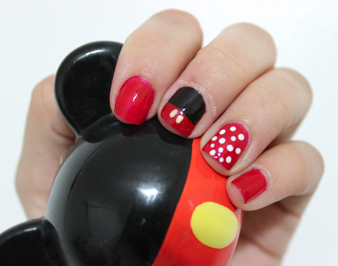 7. Minnie and Mickey Mouse Nail Art for Short Nails - wide 2