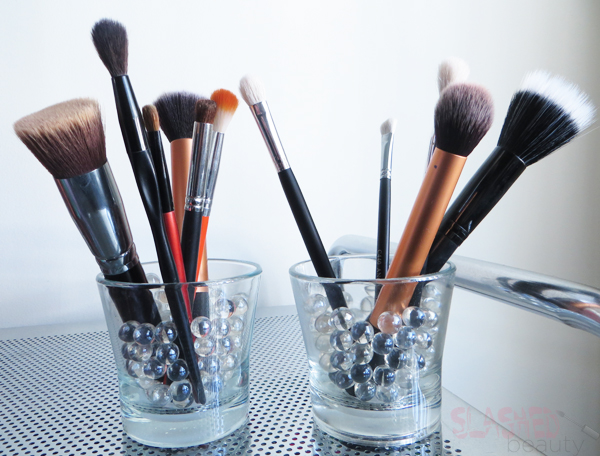 Makeup Organization Ideas using Household Items