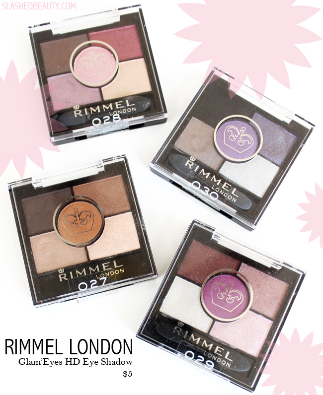 Review & Swatches: Rimmel Glam'Eyes HD Eye Shadow Palettes | Slashed Beauty