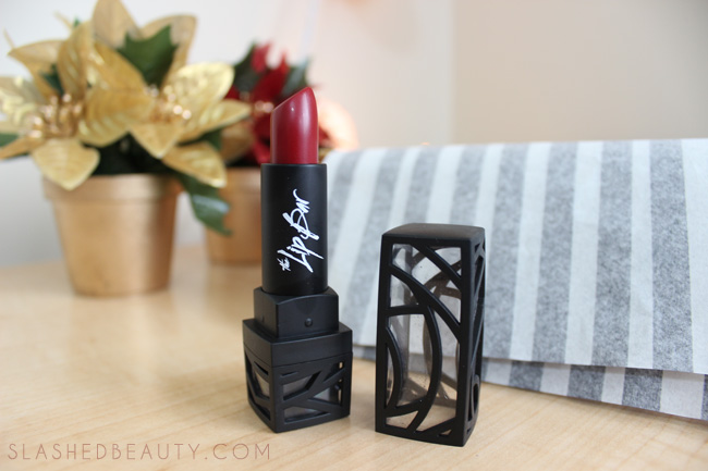 Review: 2014 Holiday Glossybox - The Lip Bar Lipstick in Crimson Wonderland | Slashed Beauty