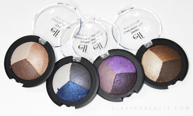 Review & Swatches: e.l.f. Baked Eyeshadow Trios | Slashed Beauty