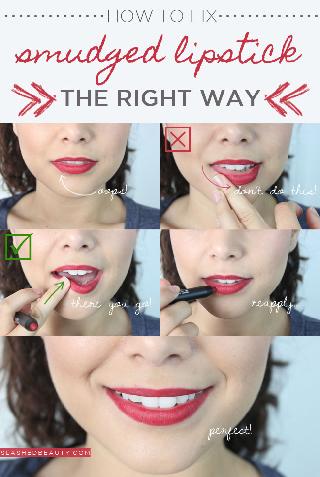 How to Fix Smudged Lipstick the Right Way | Slashed Beauty