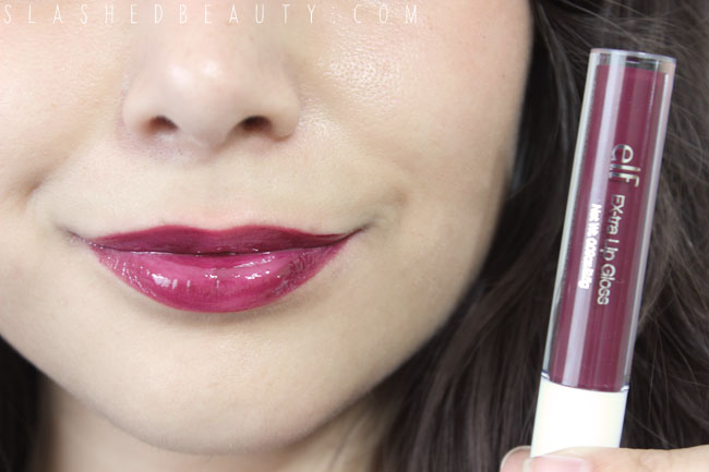 Review & Swatches: e.l.f. EX-tra Lip Glosses | Slashed Beauty