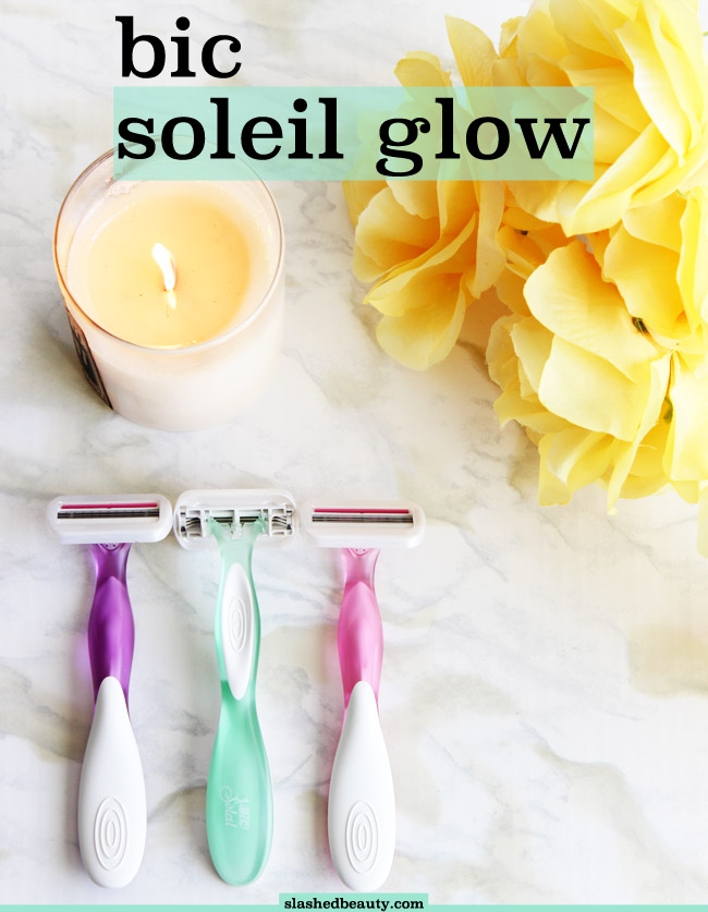 I'm always buying disposable razors because they're so much cheaper than cartridges... but I've finally found one that doesn't actually feel disposable. Click through for my review of the BIC® Soleil® Glow® razors, with features you'd expect from fancier models! | Slashed Beauty