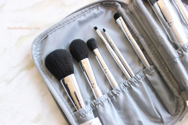 e.l.f. just released a ton of new affordable makeup brushes. Click through to see which ones you need ASAP! This is the new 11 Piece Brush Set.