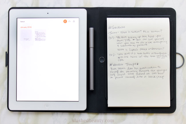 I prefer to take handwritten notes, plans and sketches. The Bamboo Spark lets me digitize them so I can access them across all my devices. Click through to read more about how it works! | Slashed Beauty