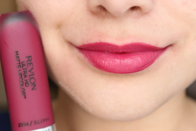 Revlon Ultra HD Matte Lipcolor in Addiction - Click through to read a full review and see five other shades swatched!