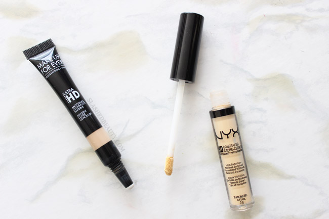 Are the NYX HD products actually Make Up For Ever dupes? Check out my comparison between the NYX HD Foundation and Concealer and the Make Up For Ever Ultra HD Foundation and Concealer. | Slashed Beauty