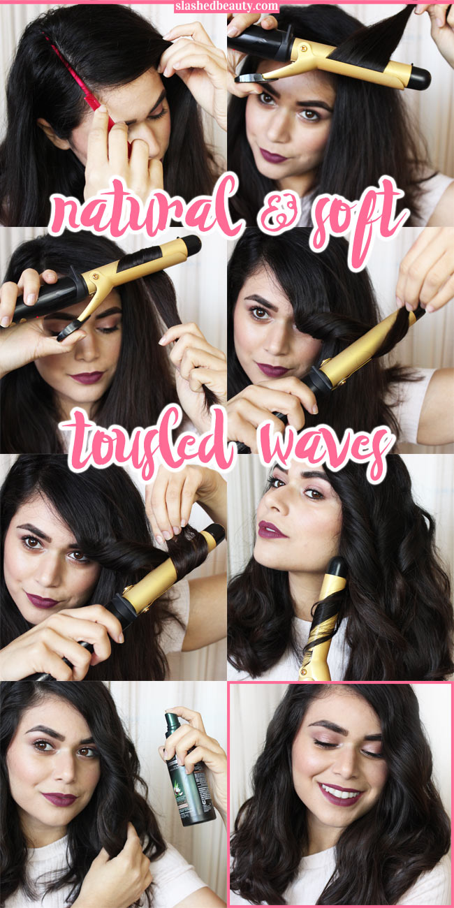 Check out how I get this tousled waves hairstyle with a regular curling iron! | Slashed Beauty