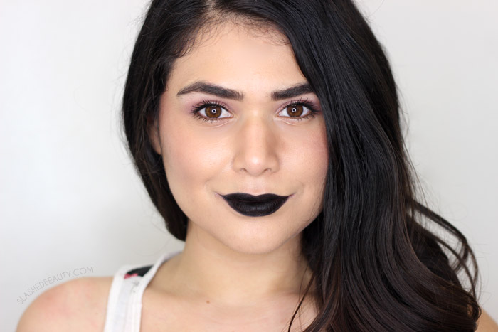 Learn how to pull off black lipstick without it taking over your look with these makeup tips. | Slashed Beauty