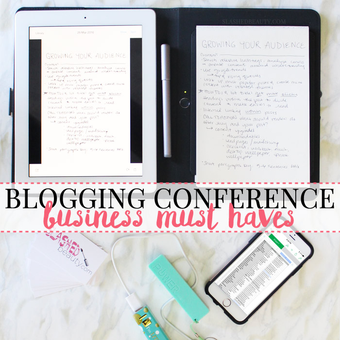 Check this list before leaving for your blogging conference-- you won't want to for get these must-haves to make the most out of the weekend!