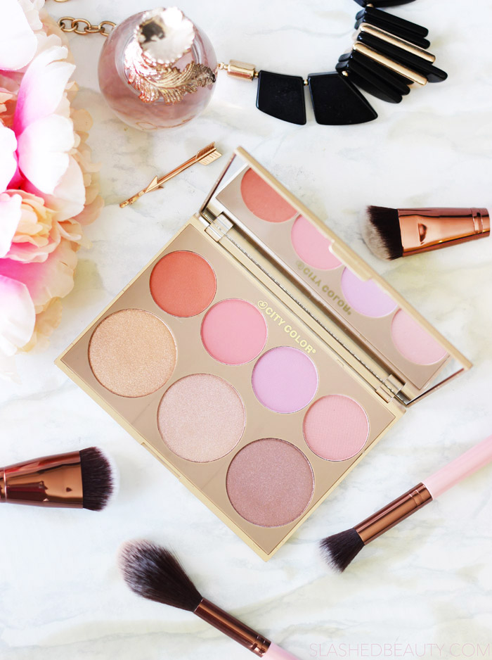 The City Color Timeless Beauty Palette might just be the perfect mix of blushes and highlights together in one. See the blog post for swatches! | Slashed Beauty