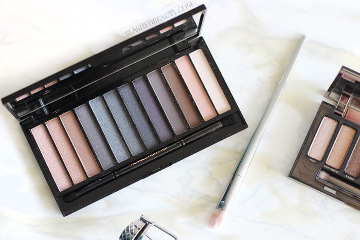 Is the Makeup Revolution Iconic Smokey Palette actually an Urban Decay Naked Smoky dupe? Find out and see side-by-side swatches! | Slashed Beauty