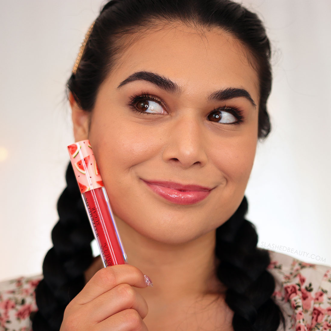 Miranda wearing Physicians Formula Watermelon Sugar Lipgloss in Juicy | 7 Perfect Spring Drugstore Lipsticks & Lip Glosses | Slashed Beauty