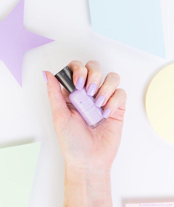 5 Pastel Drugstore Nail Polishes You Need Right Now: #3 Sally Hansen Hard as Nails Xtreme Wear Lacey Lilac