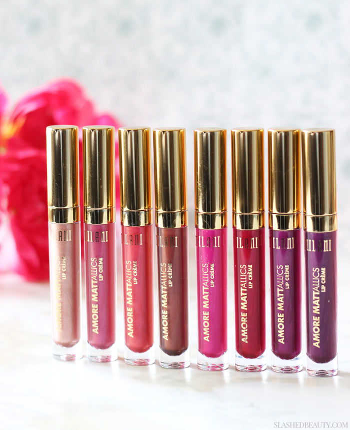 See swatches of all eight limited edition Milani Mattallics Lip Cremes! | Slashed Beauty