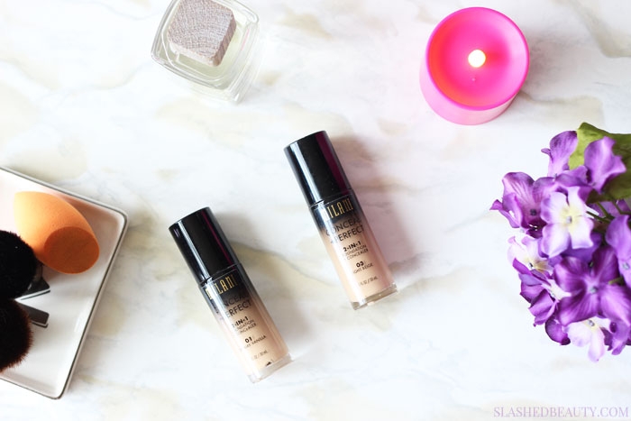 See if the Milani Conceal + Perfect 2-in-1 Foundation + Concealer is a home run drugstore foundation with before and after pictures. | Slashed Beauty