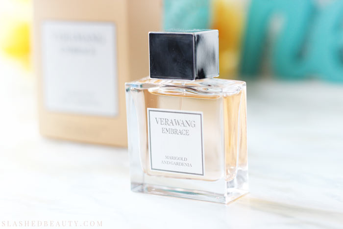Can  buy you a sophisticated, elegant fragrance? See if the new Vera Wang Embrace Marigold and Gardenia scent transcends its price tag! | Slashed Beauty