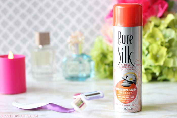 Learn how to grab a free bottle of my go-to shaving cream from Pure Silk! | Slashed Beauty