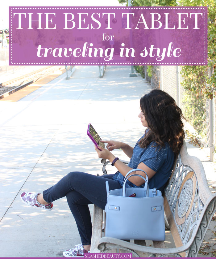 Budget friendly, sleek and stylish, the Amazon Fire Tablet is perfect for the traveling fashionista. Find out what it's capable of! | Slashed Beauty