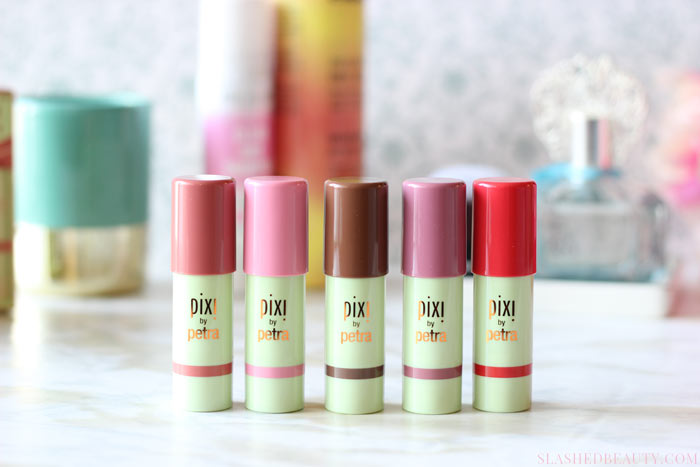 New favorite multipurpose product: Pixi Multibalms for light makeup days to add a pop of color. See swatches here! | Slashed Beauty