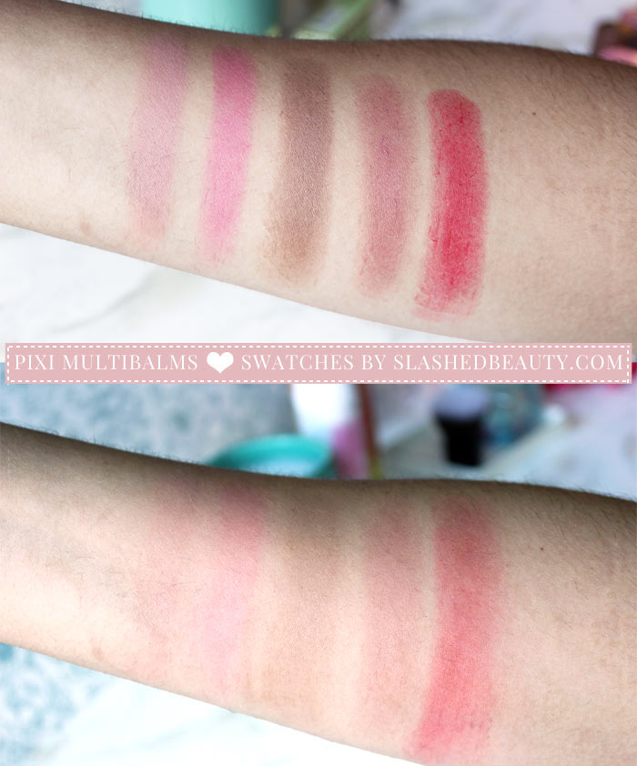 New favorite multipurpose product: Pixi Multibalms for light makeup days to add a pop of color. See swatches here! | Slashed Beauty