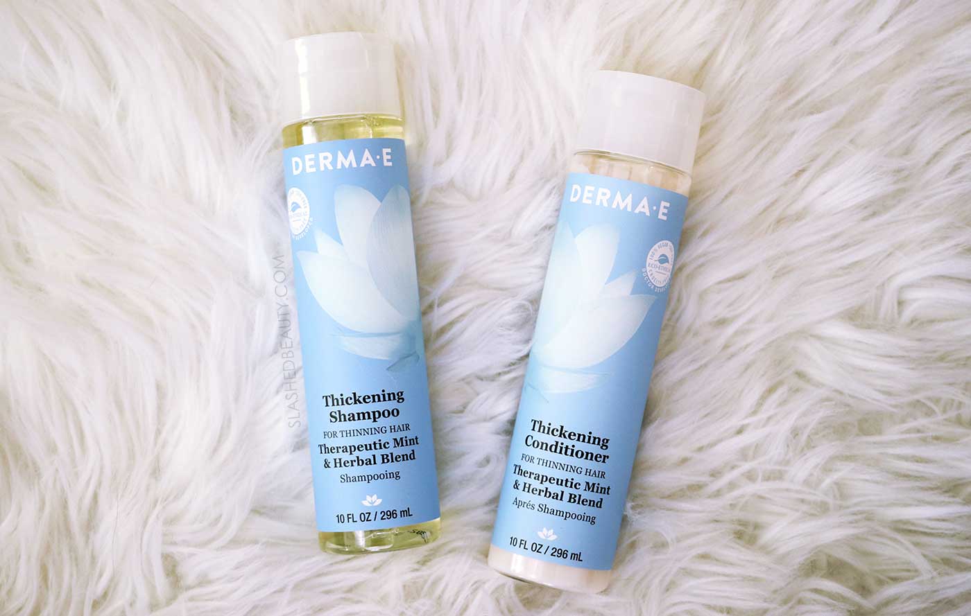 Derma E Thickening Shampoo and Conditioner | How to Get Fuller Hair | Slashed Beauty