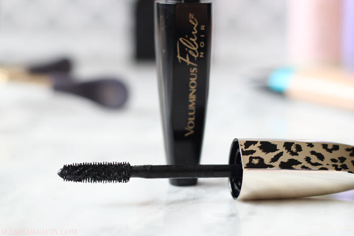 See a before and after using the new L'Oreal Voluminous Feline Noir Mascara | Slashed Beauty