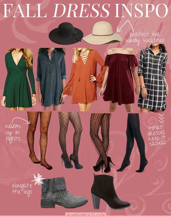 Outfit Inspiration: How to Wear a Dress in Fall | Slashed Beauty