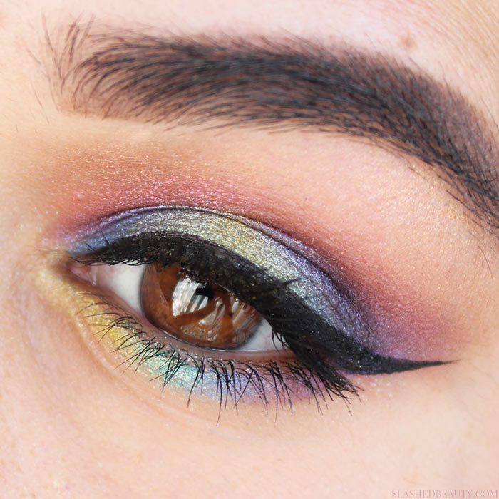 Rainbow eyeshadow using the City Color Cosmetics Hypnotic Palette-- get 10% off and read the full review! | Slashed Beauty
