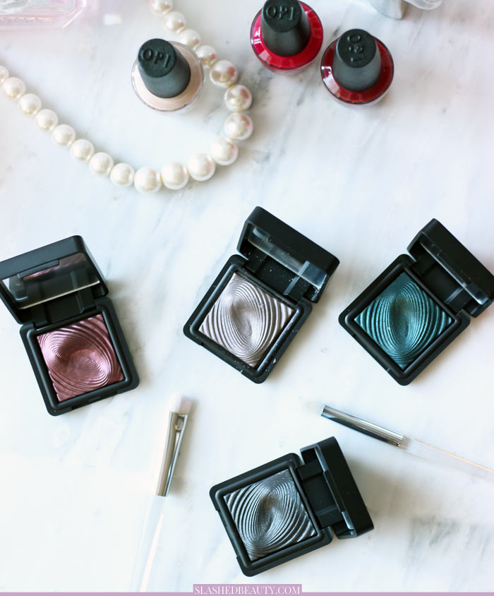 Check out what the Kiko Milano Water Eyeshadows look like applied both wet and dry! | Slashed Beauty