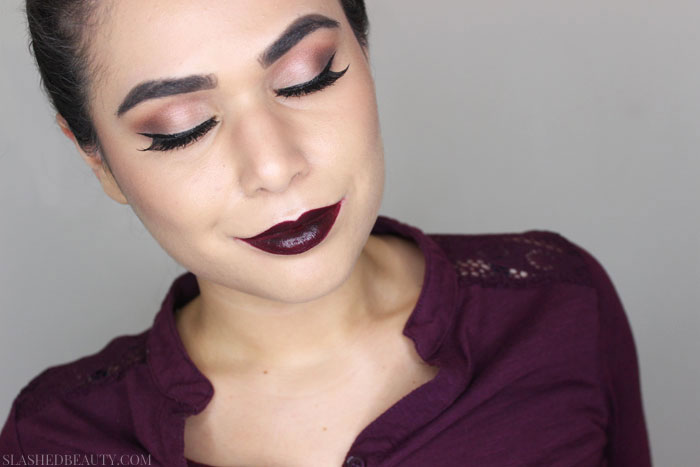 See how to create this easy vampy makeup look with affordable makeup this fall! | Slashed Beauty