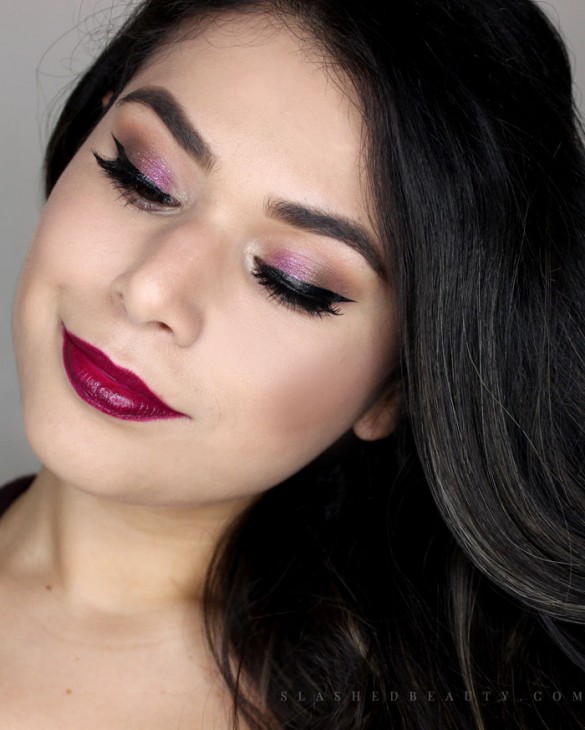 Easy Holiday Makeup Look Tutorial: Berry Chill | Slashed Beauty