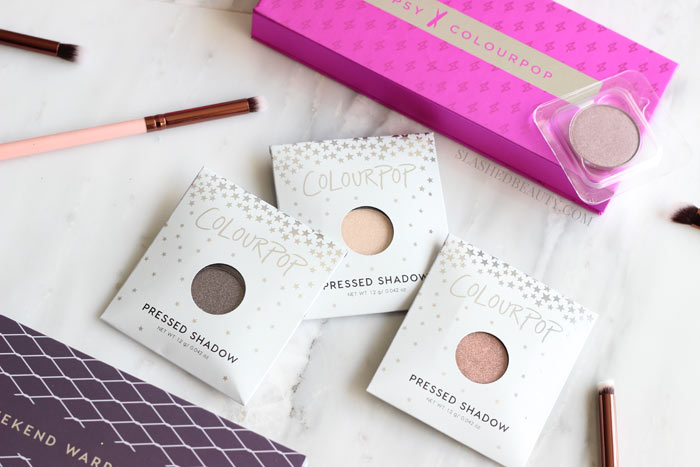 Get the scoop about the new ColourPop Pressed Powder Shadows & see swatches of eight shades! | Slashed Beauty
