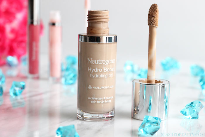 Check out the brand new Neutrogena Hydro Boost products including skin care and makeup to create a flawless base. | Slashed Beauty