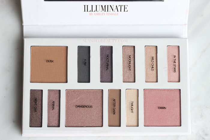 See swatches of the Illuminate by Ashley Tisdale Night Goddess Palette and why it's awesome for makeup lovers who don't have time! | Slashed Beauty