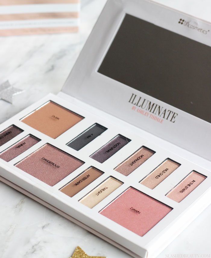 See swatches of the Illuminate by Ashley Tisdale Night Goddess Palette and why it's awesome for makeup lovers who don't have time! | Slashed Beauty