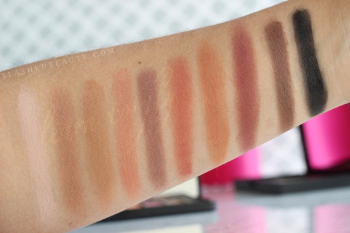 These 8 budget-friendly eyeshadow palettes for fall will have you on-trend for the season without breaking the bank. See which ones you need to complete your collection, like the e.l.f. Cosmetics Mad for Matte 2 Palette in Summer Breeze! | Slashed Beauty