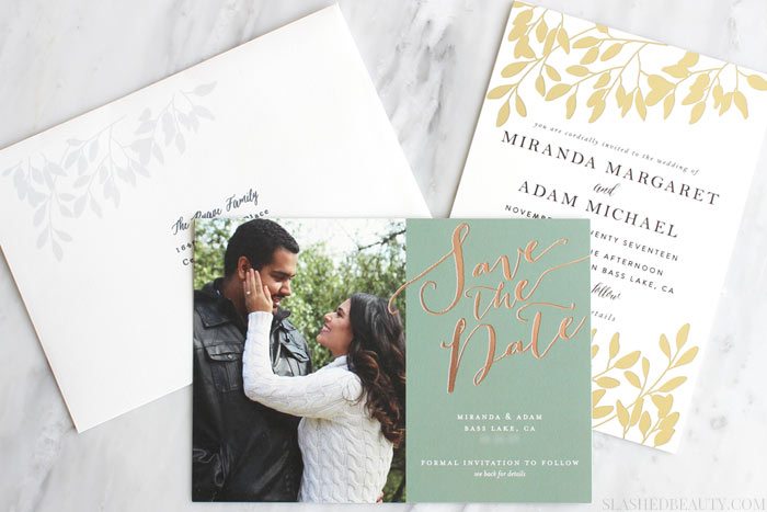 Another month of wedding planning down! See what we did during Month 2 of wedding planning: wedding website, save the dates and invites, plus color scheme choices.