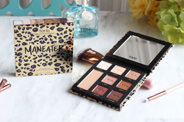 See why the new Tarte Maneater Eyeshadow Palette is completley worth picking up... at only !! See swatches and get up close and personal with the shades. | Slashed Beauty
