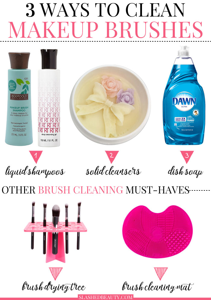 ways to clean makeup brushes
