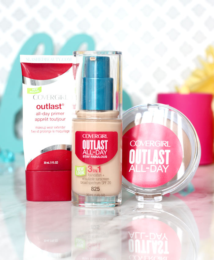 Check out the new long lasting drugstore foundation: Covergirl Outlast All-Day Stay Fabulous foundation, and how long it really lasts! See a before/after. | Slashed Beauty