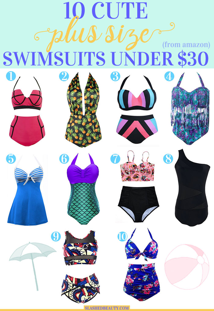10 Cute Plus Size Swimsuits Under $30 from Amazon