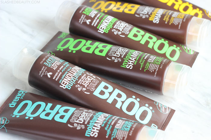 Heard of beer benefits for hair? Get them all and then some (without the boozy smell) with BRÖÖ hair care. Read the review and see why I'm addicted! | Slashed Beauty