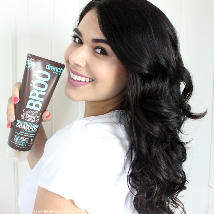 Heard of beer benefits for hair? Get them all and then some (without the boozy smell) with BRÖÖ hair care. Read the review and see why I'm addicted! | Slashed Beauty