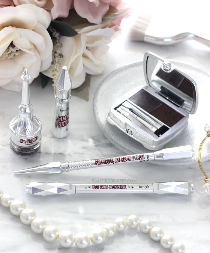 Curious about the various Benefit brow products available? Check out my top 5, and see which one fits your style-- from feathery to statement bold. | Slashed Beauty