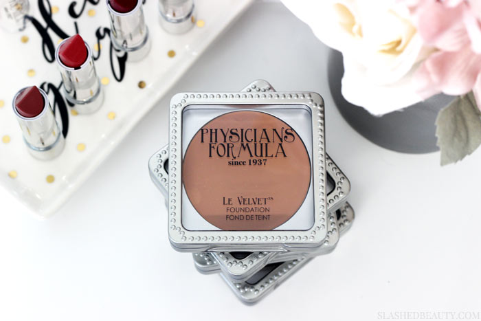 Get a first look at the new Physicians Formula 80th Anniversary Collection. It's limited edition and consists of fan favorites like the Le Velvet Foundation-- get the scoop and see swatches! | Slashed Beauty