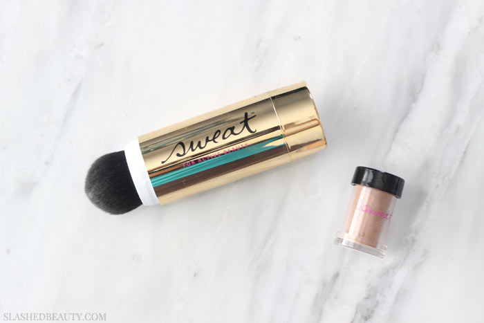 I put this sweat-proof bronzer to the test... how did it hold up? Check out the Sweat Cosmetics Mineral Bronzer before and after in this review! | Slashed Beauty