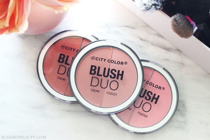 You need to get your hands on the new City Color Cosmetics Blush Cream & Powder Duos for your fall looks. Long lasting & pigmented-- see swatches of all 3! | Slashed Beauty