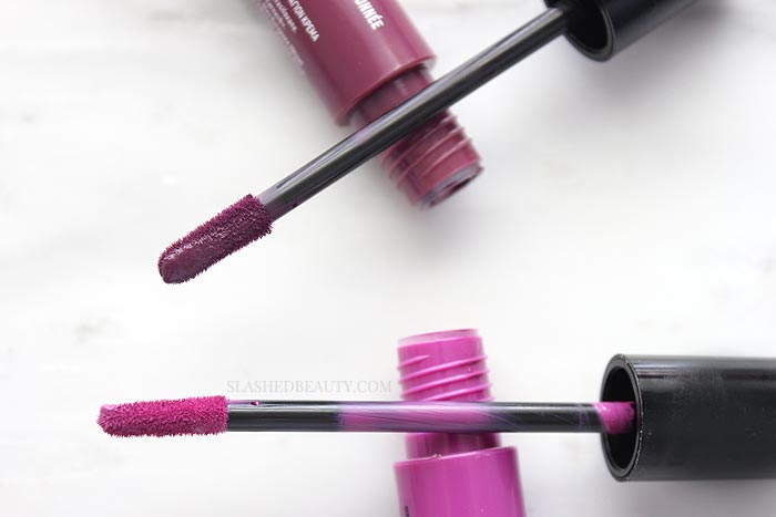 Check out the new, LIMITED EDITION NYX Luv Out Loud Cream Lipsticks-- these are liquid lipsticks you are going to want in your collection! See lip swatches. | Slashed Beauty
